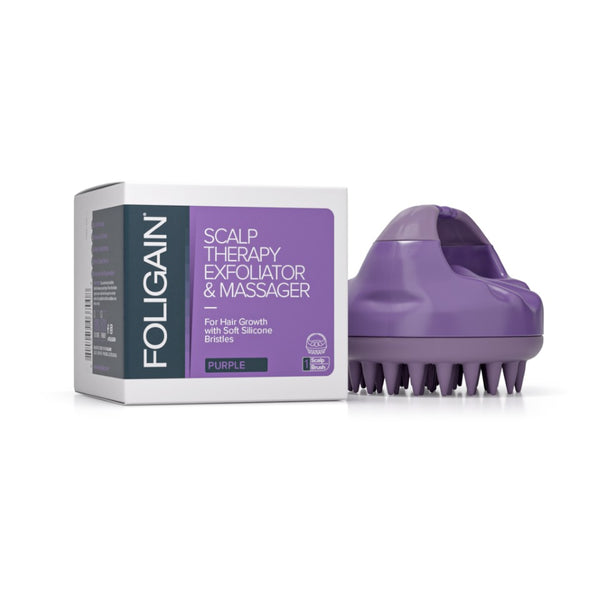FOLIGAIN Exfoliant et masseur pour cuir chevelu en violet