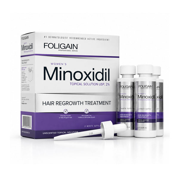 FOLIGAIN® Ultra-Pure Minoxidil 2% Hair Regrowth Treatment For Women 3 Month Supply