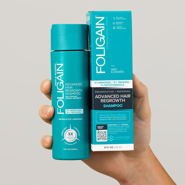 FOLIGAIN Advanced Hair Regrowth Hair Shampoo Ultra-Pure Minoxidil 2% - FOLIGAIN CANADA