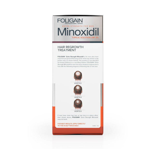 FOLIGAIN Ultra-Pure Minoxidil 5% Hair Regrowth Treatment For Men 12 Month Supply - FOLIGAIN CANADA